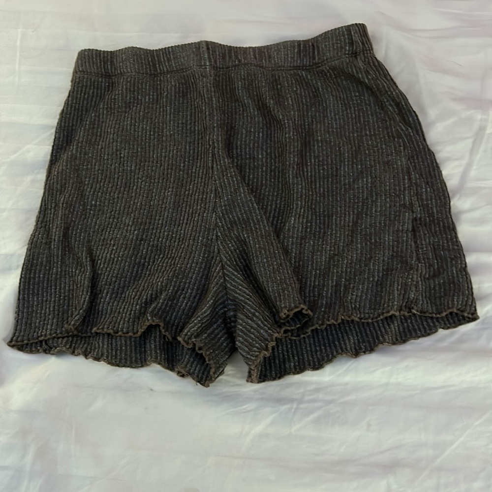 caution to the wind brown pajama shorts